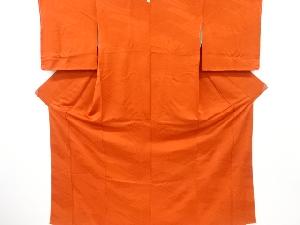 リサイクル　古典柄織出し一ツ紋色無地着物